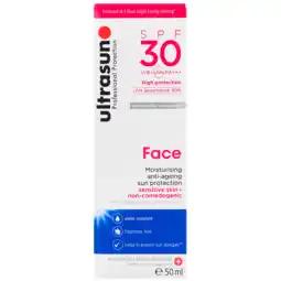 Holland & Barrett Ultrasun Face Zonnebrandlotion SPF30 - 50ml aanbieding