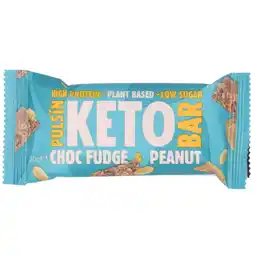Holland & Barrett Pulsin Keto Bar Choc Fudge & Peanut - 50g aanbieding