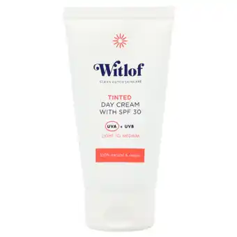 Holland & Barrett Witlof Skincare Tinted Day Cream SPF30 - 50ml aanbieding