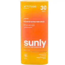 Holland & Barrett Attitude Sunly Sunscreen Stick Tropical SPF30 - 60g aanbieding