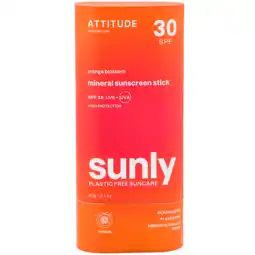 Holland & Barrett Attitude Sunly Sunscreen Stick Orange Blossom SPF30 - 60g aanbieding
