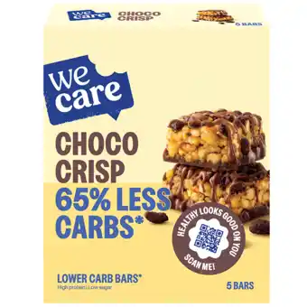 Holland & Barrett WeCare Lower Carb Bars Choco Crisp - 5x30g aanbieding