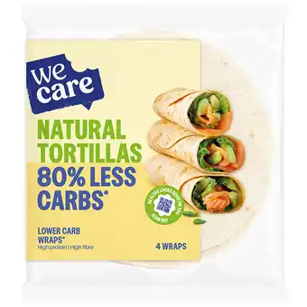 Holland & Barrett WeCare Lower Carb Tortilla Koolhydraatarme Wraps - 4 x 40g aanbieding