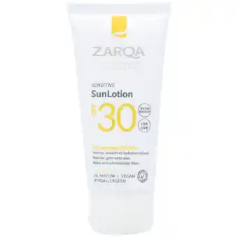 Holland & Barrett ZARQA Sensitive SunLotion SPF30 - 50ml aanbieding
