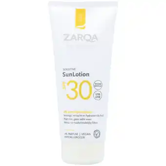 Holland & Barrett ZARQA Sensitive SunLotion SPF30 - 200ml aanbieding