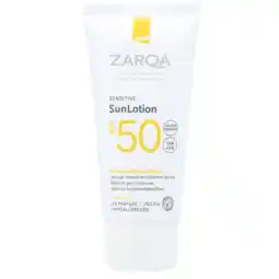 Holland & Barrett ZARQA Sensitive SunLotion SPF50 - 50ml aanbieding