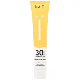 Holland & Barrett Naïf Minerale Zonnebrandcrème SPF30 - 50ml aanbieding