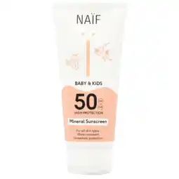 Holland & Barrett Naïf Baby & Kids Minerale Zonnebrandcrème SPF50 - 100ml aanbieding