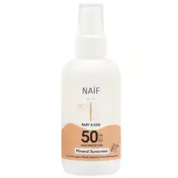 Holland & Barrett Naïf Baby & Kids Minerale Zonnebrandspray SPF50 - 100ml aanbieding