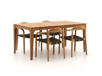 Kees Smit Bellagio Berbaro/Bruca 170cm dining tuinset 5-delig stapelbaar aanbieding