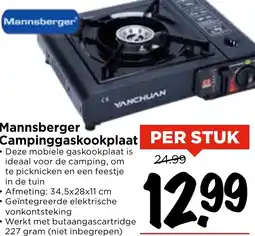 Vomar Voordeelmarkt Mannsberger Campinggaskookplaat aanbieding