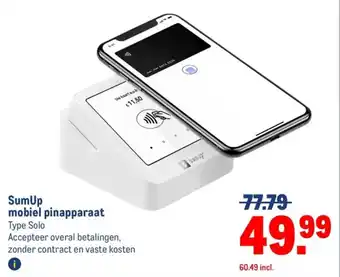 Makro SumUp mobiel pinapparaat aanbieding