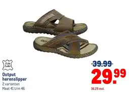 Makro Output herenslipper aanbieding
