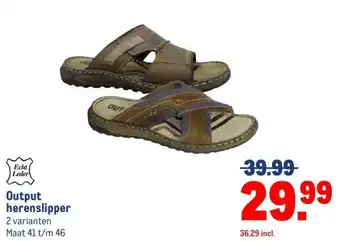 Makro Output herenslipper aanbieding