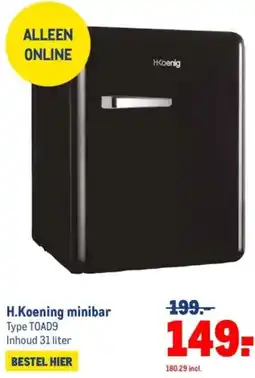 Makro H.Koening minibar aanbieding