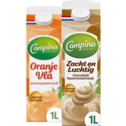 Jumbo Campina Oranje Vla Sinaasappelsmaak Limited Edition 1 L aanbieding