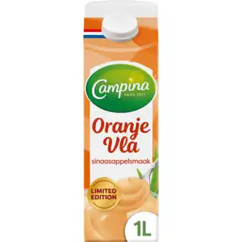 Jumbo Campina Oranje Vla Sinaasappelsmaak Limited Edition 1 L aanbieding