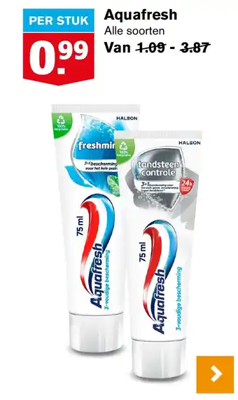 Hoogvliet Aquafresh aanbieding