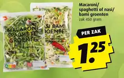 Boni Macaroni, spaghetti of nasi, bami groenten aanbieding