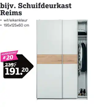 Leen Bakker Schuifdeurkast Reims aanbieding