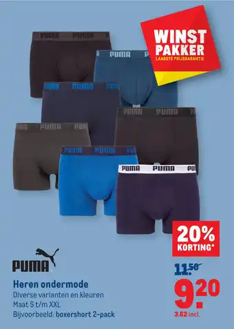 Makro PUMA Heren ondermode aanbieding