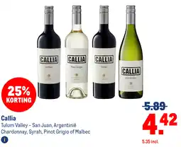 Makro Callia aanbieding