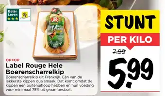 Vomar Voordeelmarkt Label Rouge Hele Boerenscharrelkip aanbieding