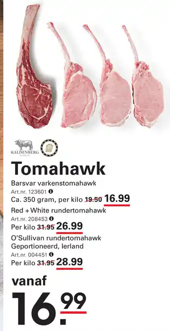 Sligro Tomahawk aanbieding