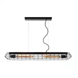 Praxis Lucide hanglamp Lattice zwart 2xE27 aanbieding