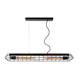 Praxis Lucide hanglamp Lattice zwart 2xE27 aanbieding