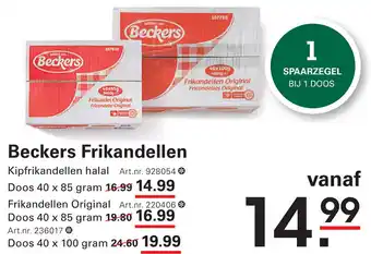Sligro Beckers Frikandellen aanbieding