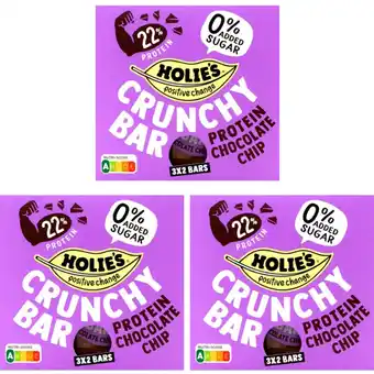 Albert Heijn Holie's Crunchy Bar Protein Choc Chip 3-pack aanbieding
