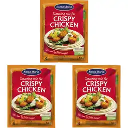 Albert Heijn Santa Maria Crispy chicken kruidenmix 3-pack aanbieding