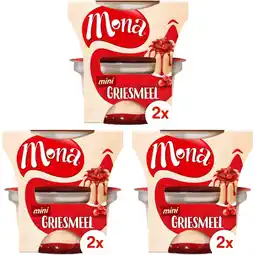 Albert Heijn Mona Griesmeelpudding 2x135ml 3-pack aanbieding
