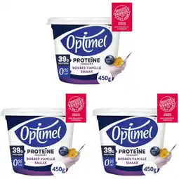 Albert Heijn Optimel Proteïne yoghurt bosbes vanille 3-pack aanbieding