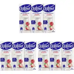 Albert Heijn Optimel Langlekker drinkyoghurt aardbei 3-pack aanbieding