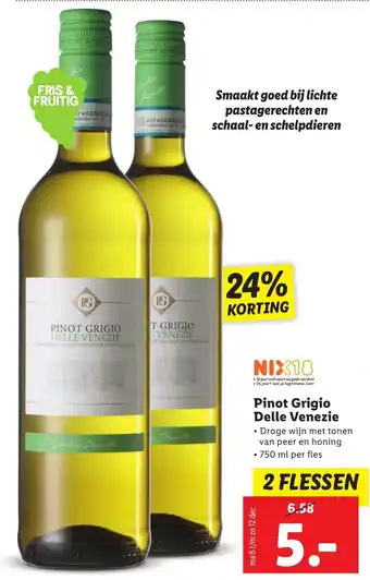 Lidl Pinot Grigio Delle Venezie 2*750 ml aanbieding