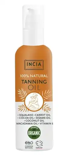 De Online Drogist Incia 100% Natural Tanning Oil aanbieding