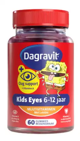 De Online Drogist Dagravit Oogsupport Kids Eyes 6-12 Jaar Multivitaminen met Luteïne Gummies aanbieding