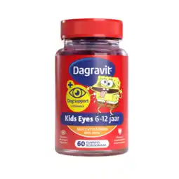 De Online Drogist Dagravit Oogsupport Kids Eyes 6-12 Jaar Multivitaminen met Luteïne Gummies aanbieding