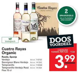Sligro Cuatro Rayas Organic aanbieding
