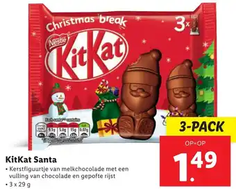 Lidl Kitkat Santa 3 st aanbieding