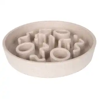 Pets Place District 70 Bamboo Cat Slow Feeder - Kattenvoerbak - Ø13.5 cm Beige aanbieding