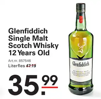 Sligro Glenfiddich Single Malt Scotch Whisky 12 Years Old aanbieding