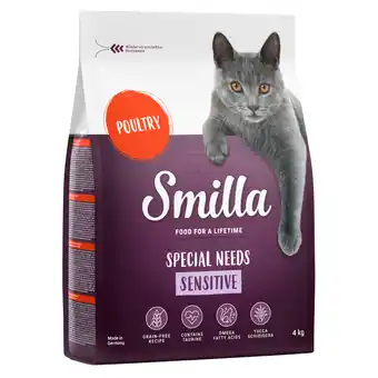 Zooplus 4kg Adult Sensitive Graanvrij Smilla Kattenvoer aanbieding