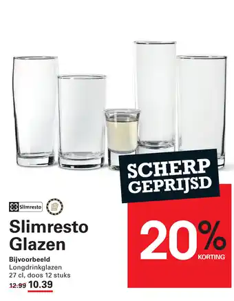 Sligro Slimresto Glazen aanbieding