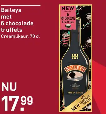 Gall & Gall Baileys Met 6 Chocolade Truffels 70CL Cadeau aanbieding