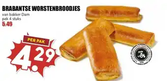 MCD Supermarkt BRABANTSE WORSTENBROODJES aanbieding