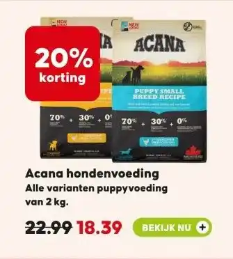 Pets Place Acana hondenvoeding aanbieding