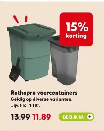 Pets Place Rothopro voercontainers aanbieding